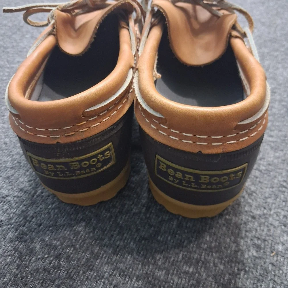 LL Bean Rubber Moc Bean Boots Brown Tan Leather Waterproof Shoes 175067 Womens 8